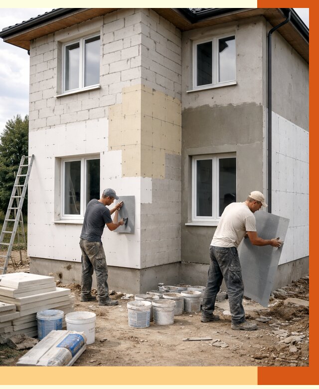 Утепление дома из газобетона в Осинниках от 4305 руб./м² — заказать у ТепломастерСнн